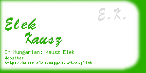 elek kausz business card